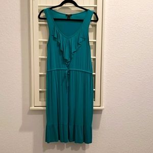 Cupio ruffle t-shirt dress - turquoise - M